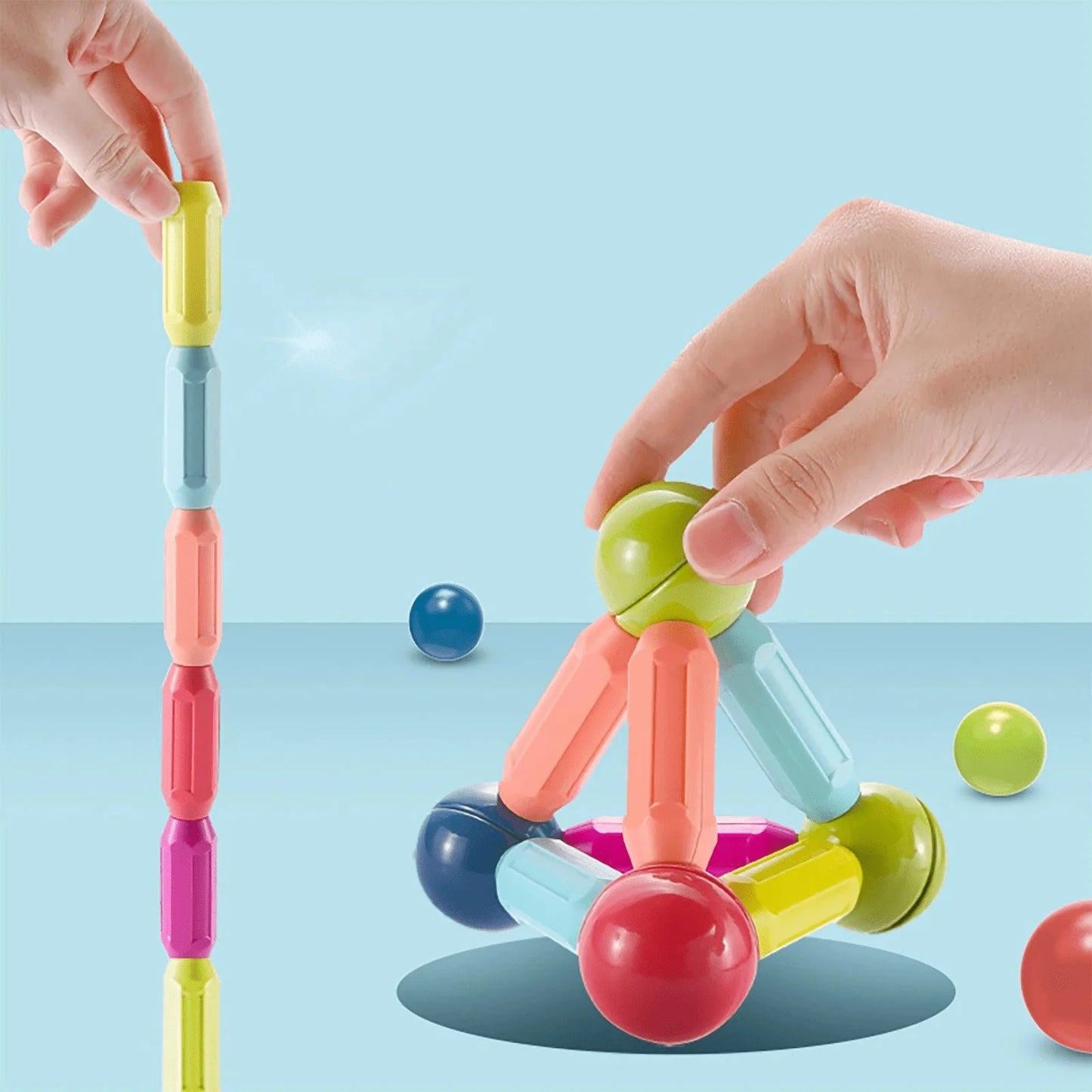 Magnetic Sticks & Balls 84 Pcs (Code: 2700)