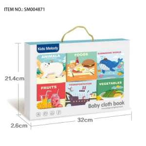 Crinkle Cloth Books for Babies (Set of 6 Book) (Code:1418)