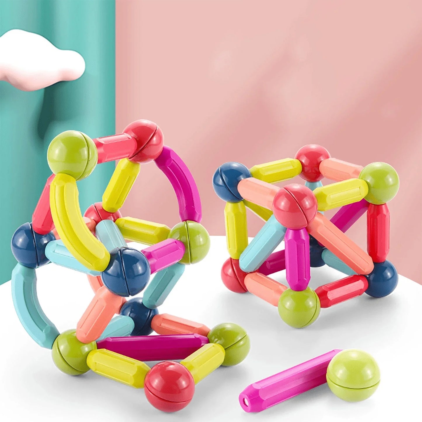 Magnetic Sticks & Balls 84 Pcs (Code: 2700)
