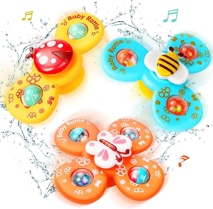 Rattle Spinners with Suction Cup – (Pack of 3) (Code:650)