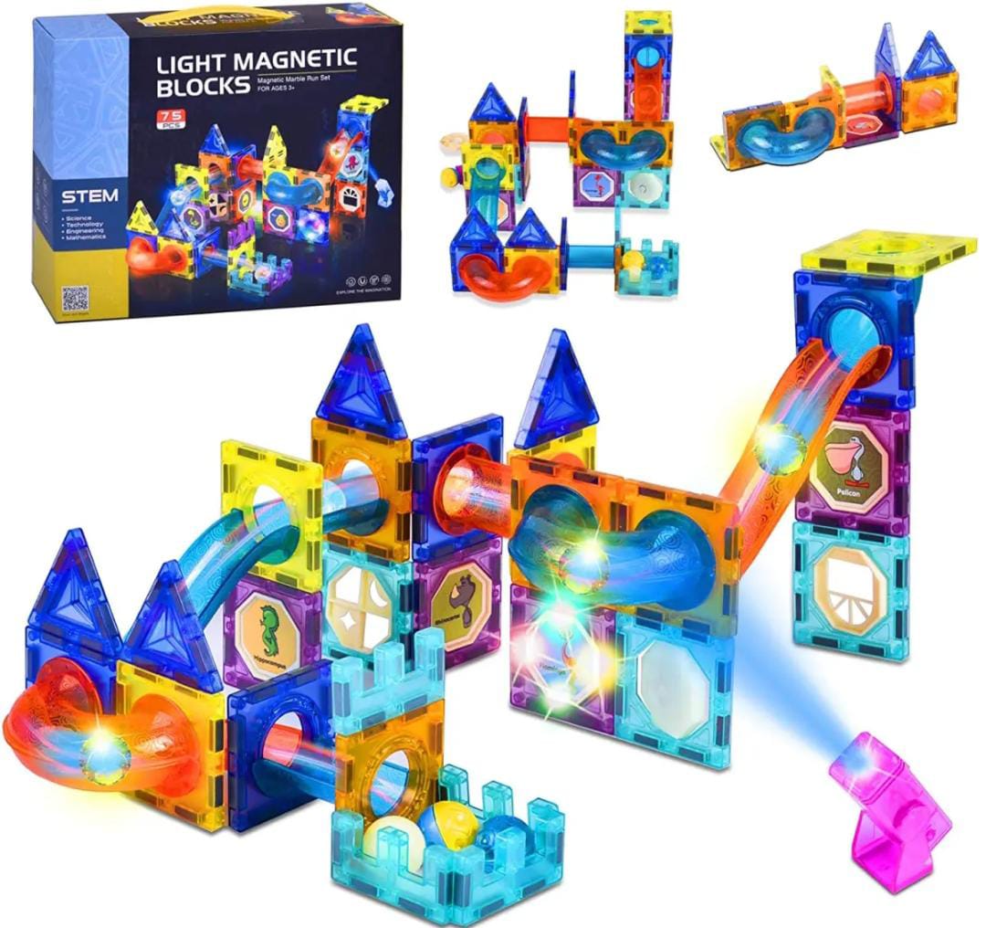 Light Magnetic Blocks - 75 pcs (Code:3250)