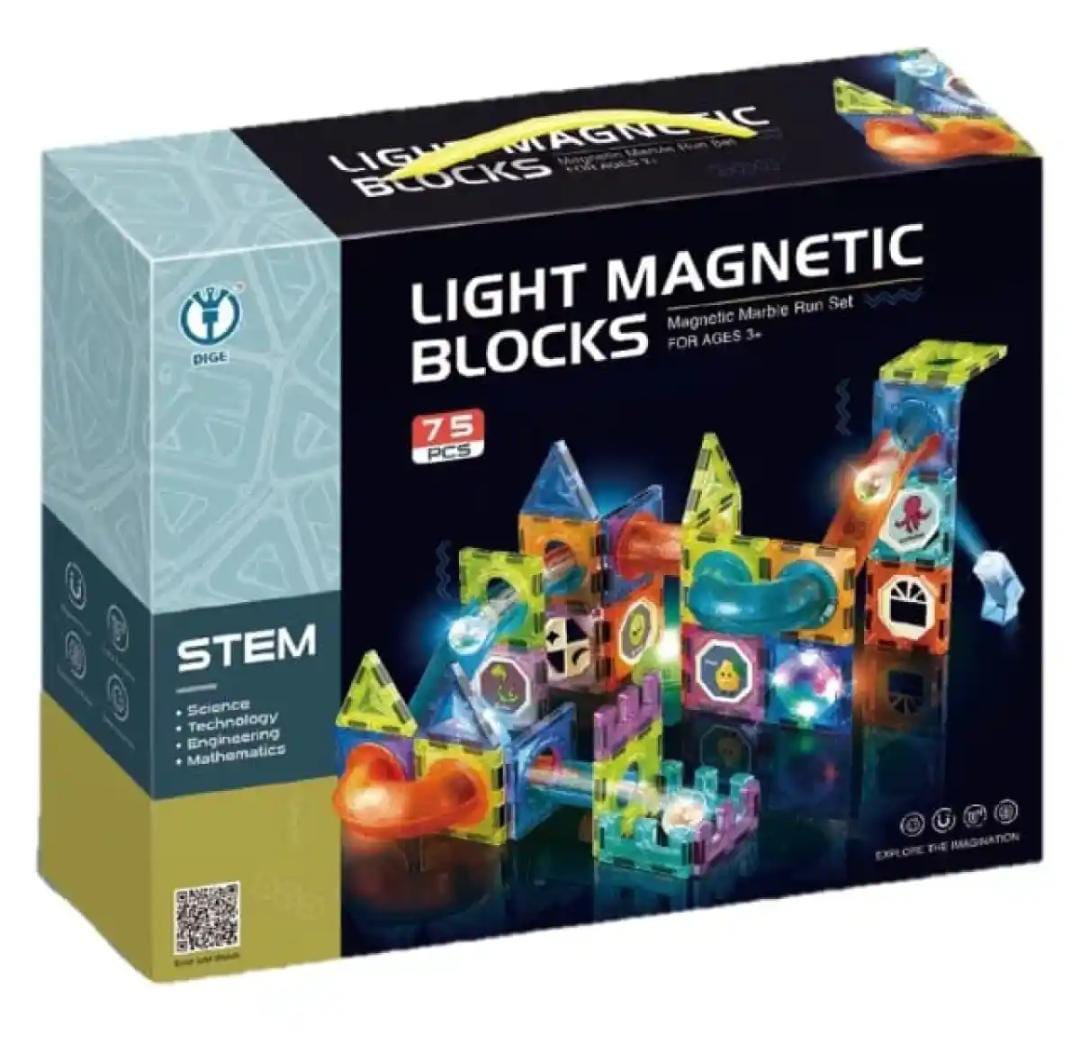 Light Magnetic Blocks - 75 pcs (Code:3250)