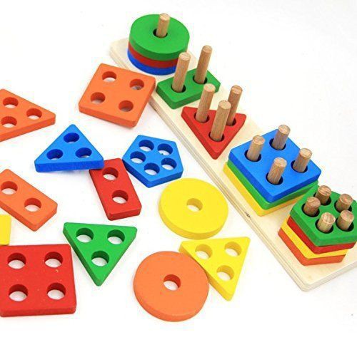 Geometric Shapes Wooden Sorter (Code:700)