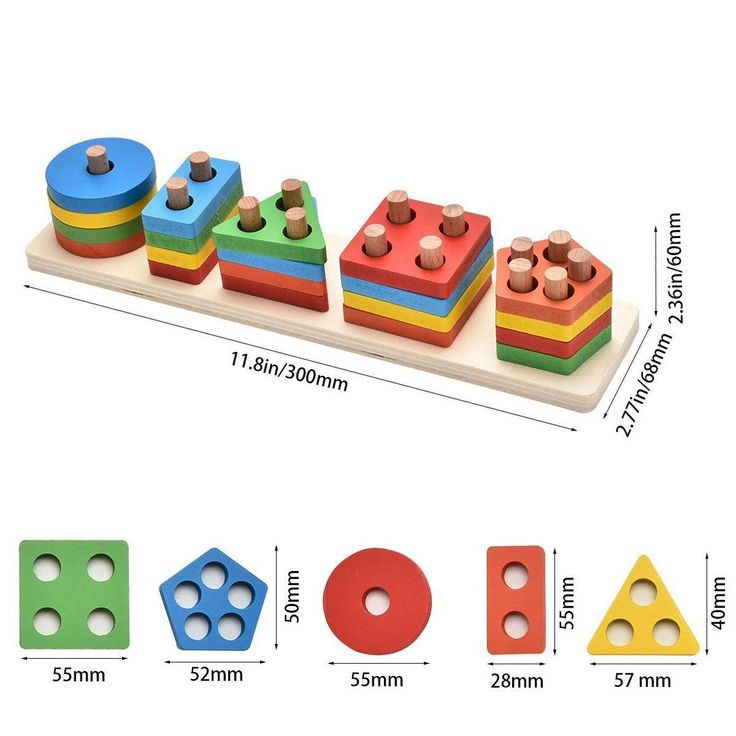 Geometric Shapes Wooden Sorter (Code:700)