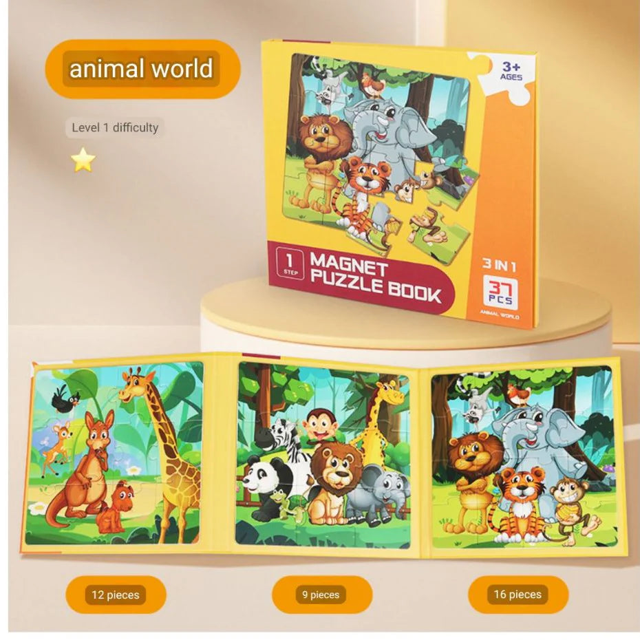 3 in 1 Magnetic Puzzle Book (Code:810)