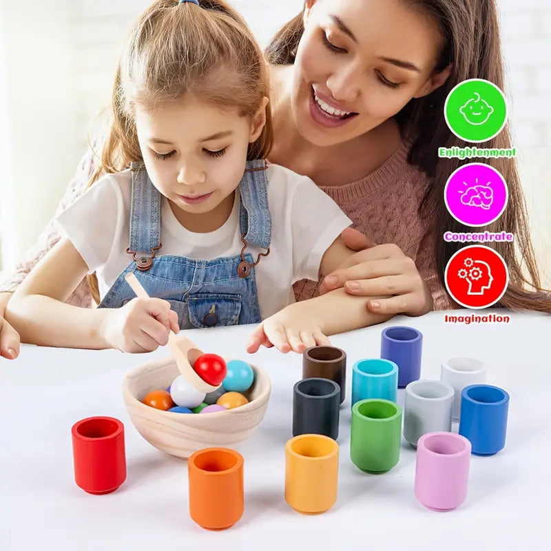 Wooden Colour Sorting Toy (Code:1200)