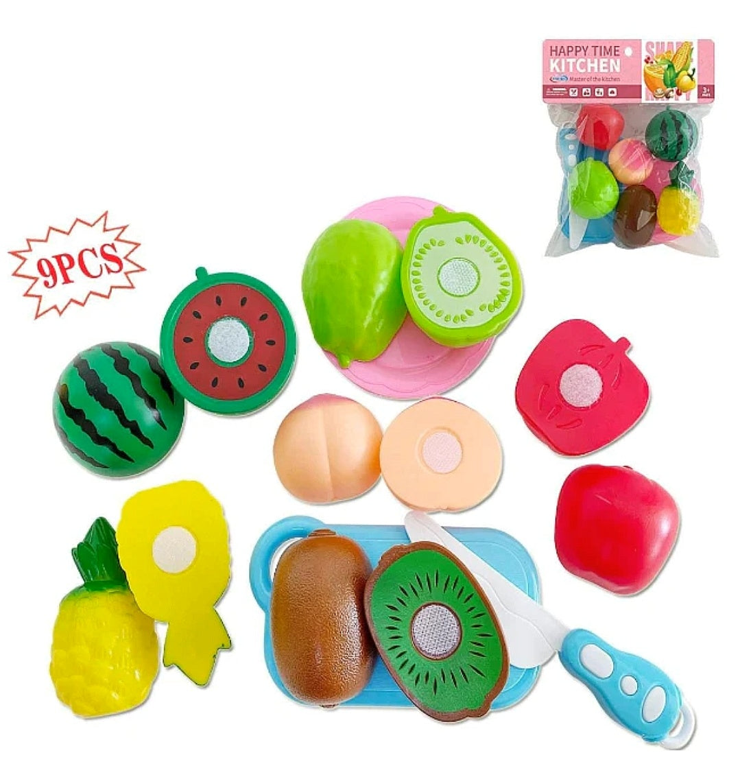 Pretend Play - Fruits/Vegetables Cutting Set - 9 Pieces (Code: 500)