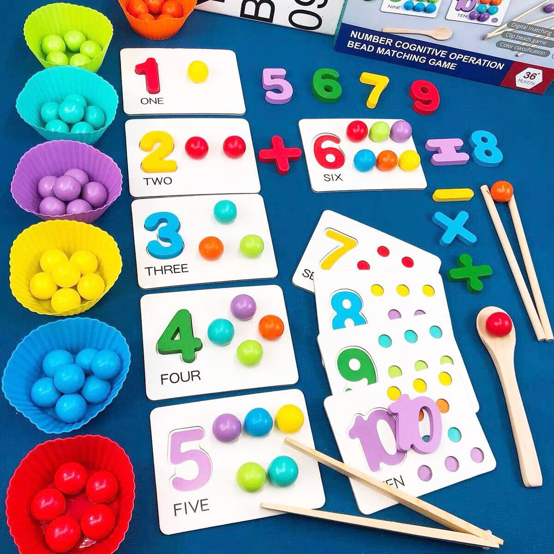 Wooden Numbers Cognitive Matching Game (Code: 1400)