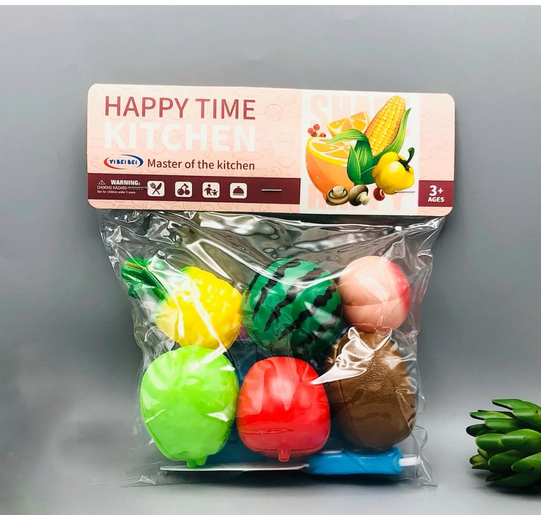 Pretend Play - Fruits/Vegetables Cutting Set - 9 Pieces (Code: 500)