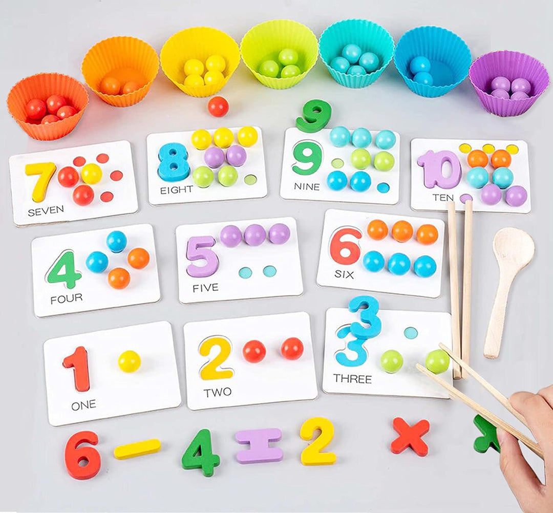 Wooden Numbers Cognitive Matching Game (Code: 1400)