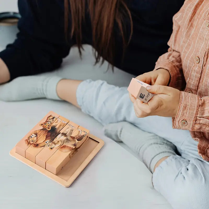 Wooden Animal Puzzle - 4 Sided (Code: 1100)