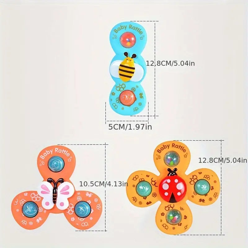 Rattle Spinners with Suction Cup – (Pack of 3) (Code:650)