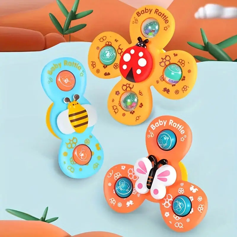 Rattle Spinners with Suction Cup – (Pack of 3) (Code:650)