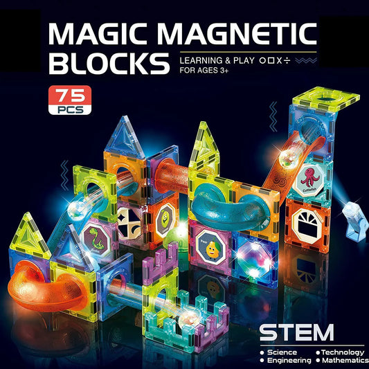 Light Magnetic Blocks - 75 pcs (Code:3250)