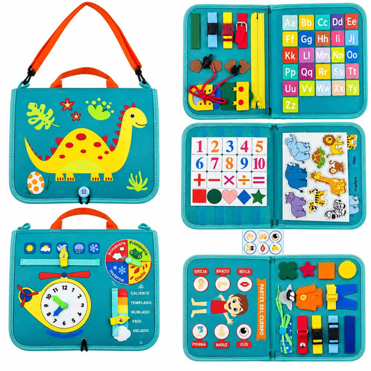 Montessori Busy Book - 6 Pages (Green)