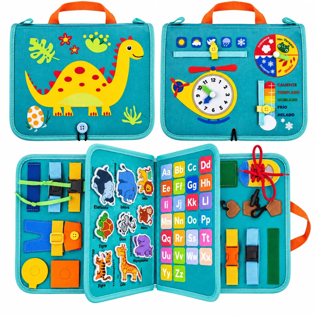 Montessori Busy Book - 6 Pages (Green)