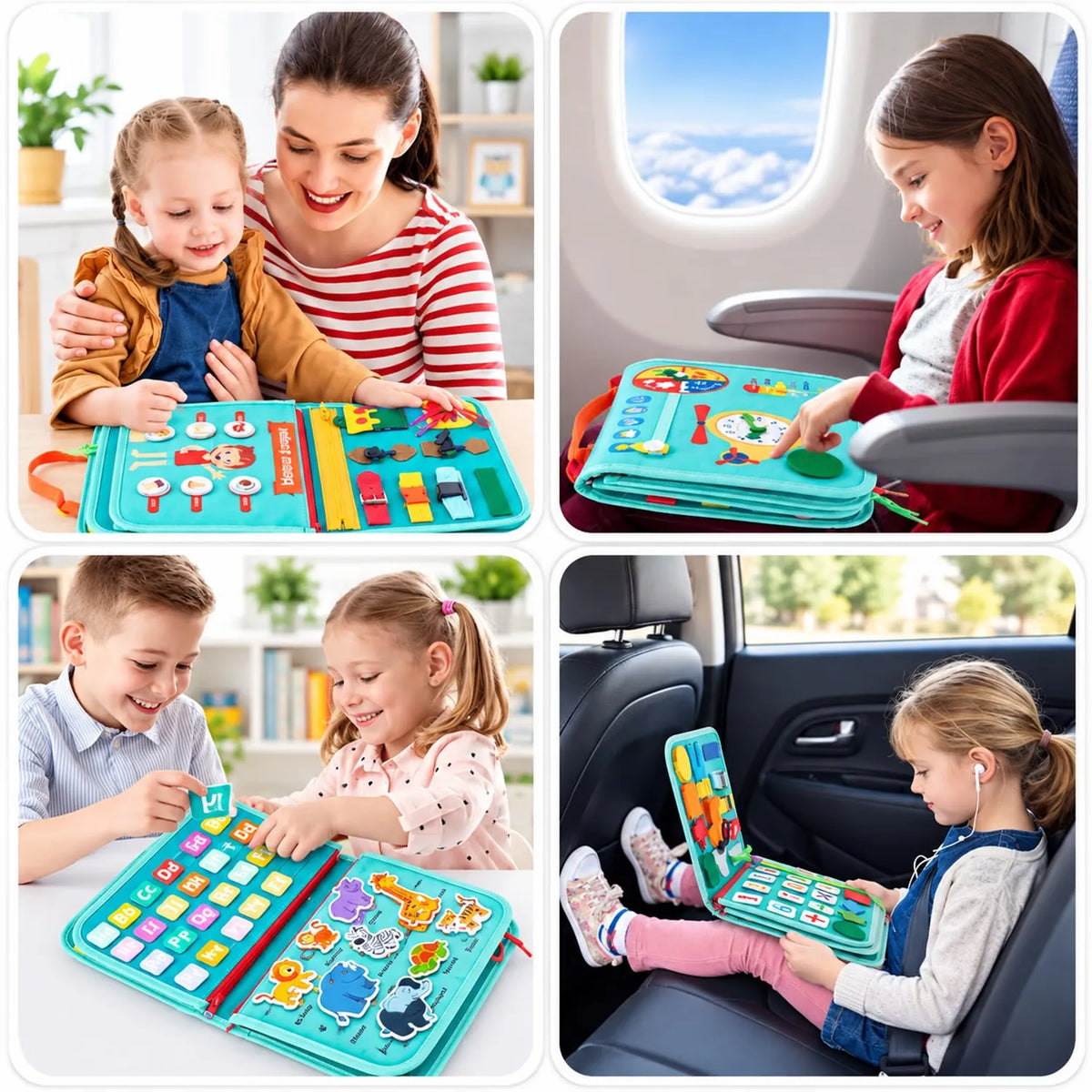 Montessori Busy Book - 6 Pages (Green)